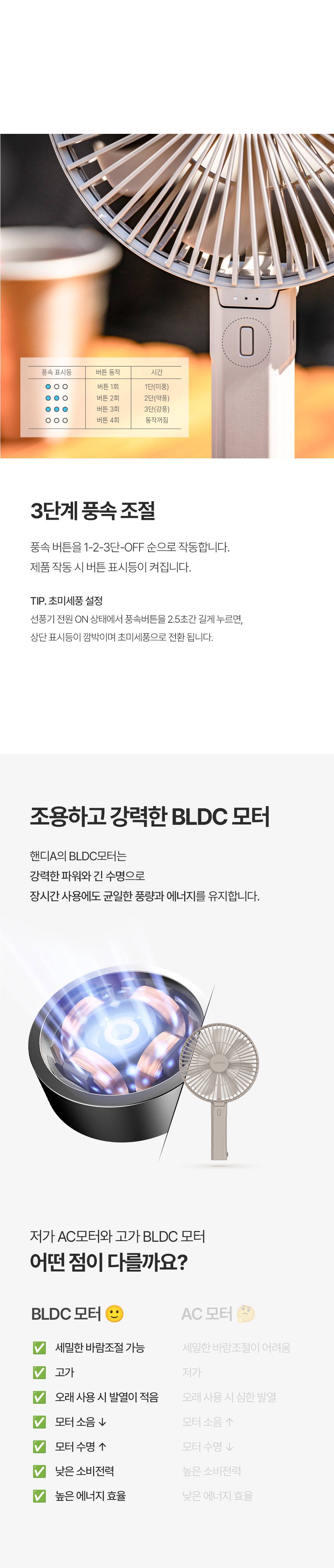크레모아 핸디A 휴대용 선풍기 4900mAh