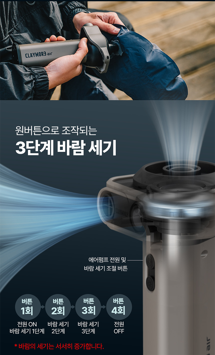 크레모아 에어 무선 핸디 에어건 공기주입기(노즐 8종)