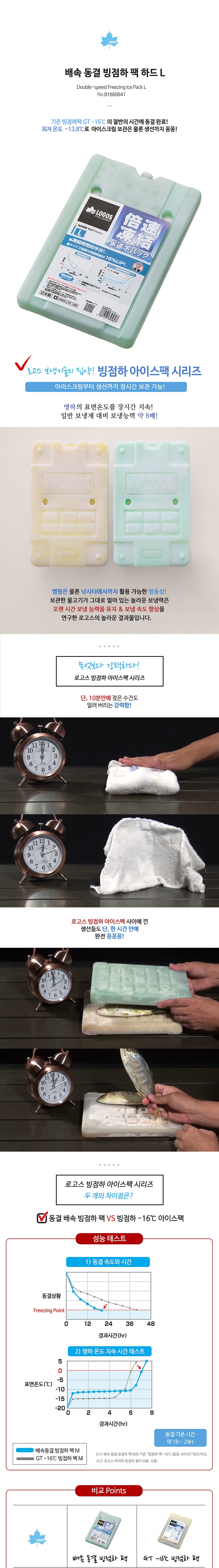 [로고스] 배속 동결 빙점하 아이스팩 하드 L