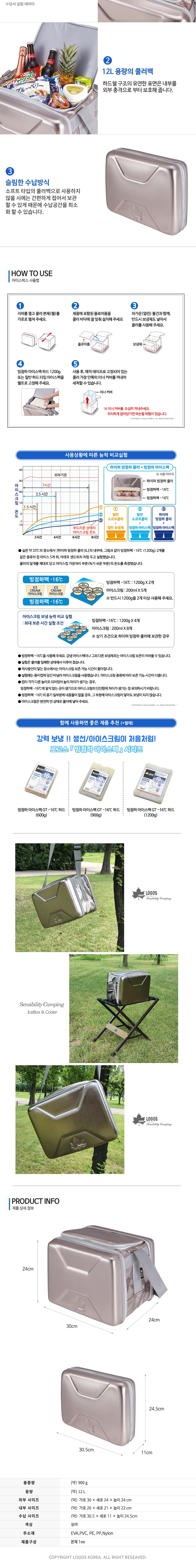 [로고스] 하이퍼 빙점하 아이스박스 쿨러백 M