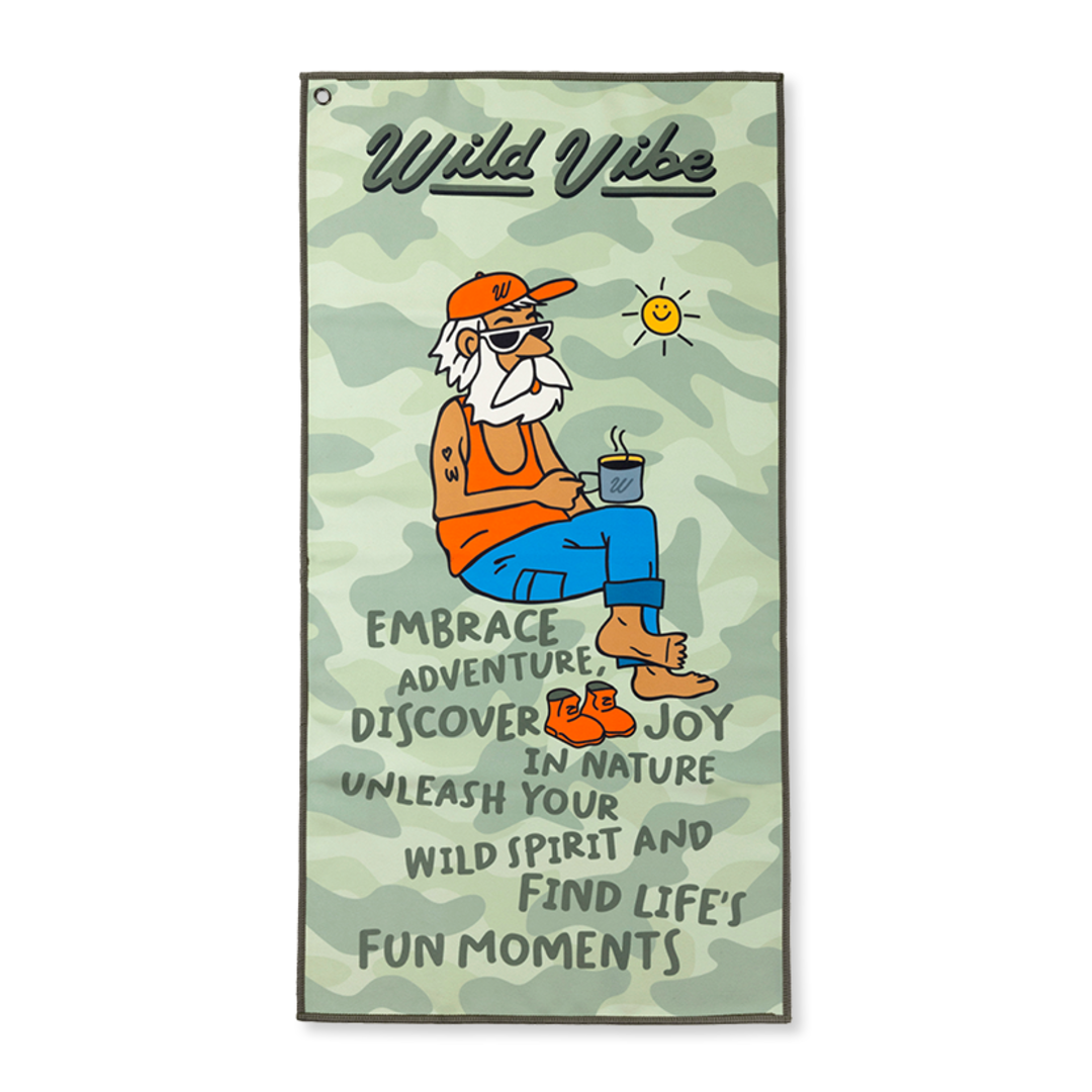 와일드바이브 캠핑샤워타올(단품)_Camping Shower Towel (Khaki l Orange) | 데얼스 아웃도어 전문 플랫폼