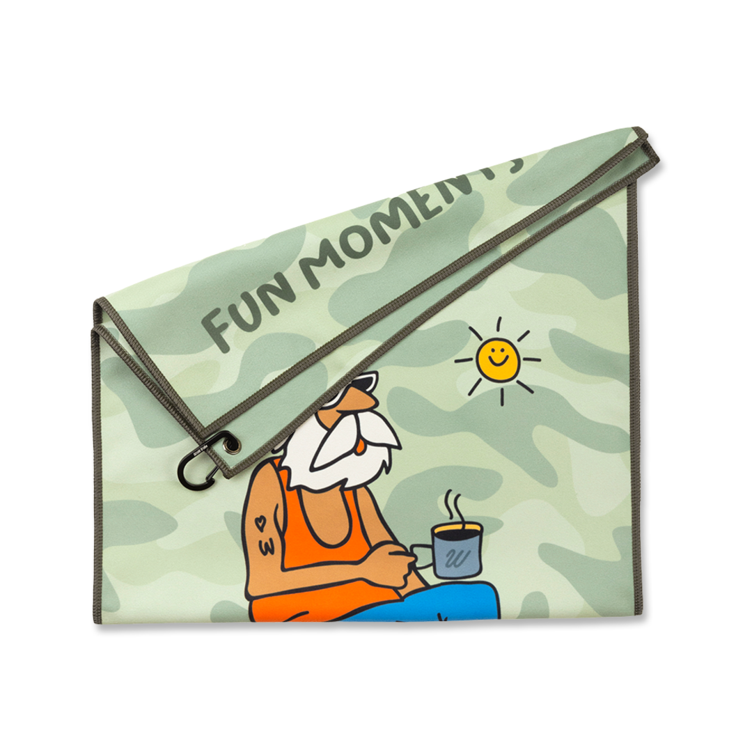 와일드바이브 캠핑샤워타올(단품)_Camping Shower Towel (Khaki l Orange) | 데얼스 아웃도어 전문 플랫폼