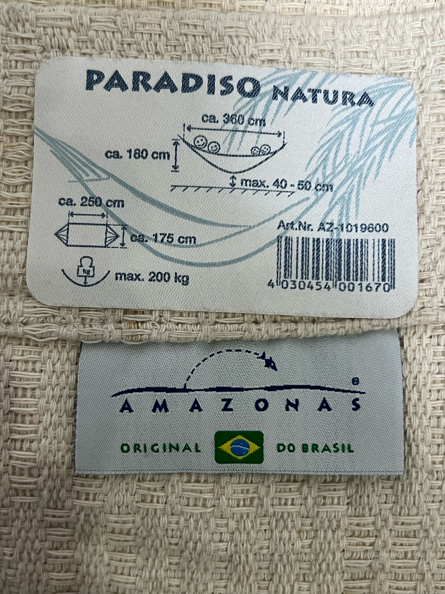 아마조나스 Paradiso 해먹 새것 | 데얼스 아웃도어 전문 플랫폼