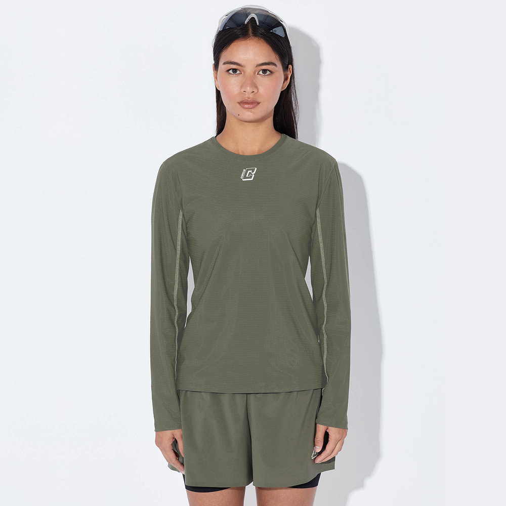 써클 레전드 긴팔 티셔츠 모스 그린 여성 | 데얼스 아웃도어 전문 플랫폼