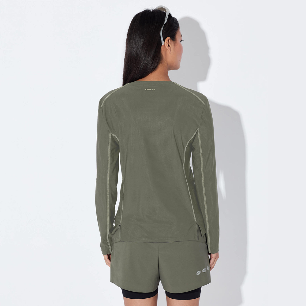 써클 레전드 긴팔 티셔츠 모스 그린 여성 | 데얼스 아웃도어 전문 플랫폼