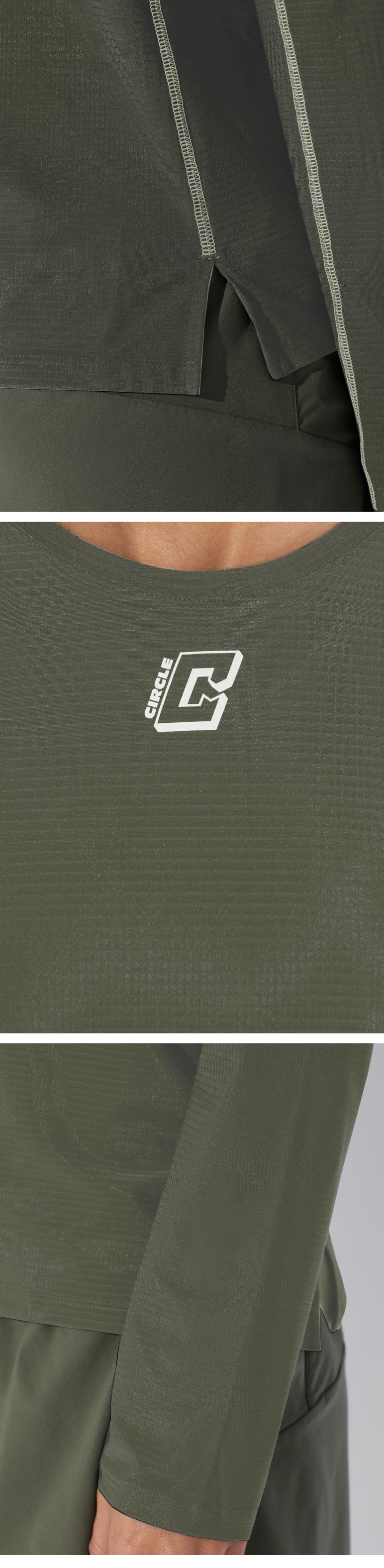 써클 레전드 긴팔 티셔츠 모스 그린 여성