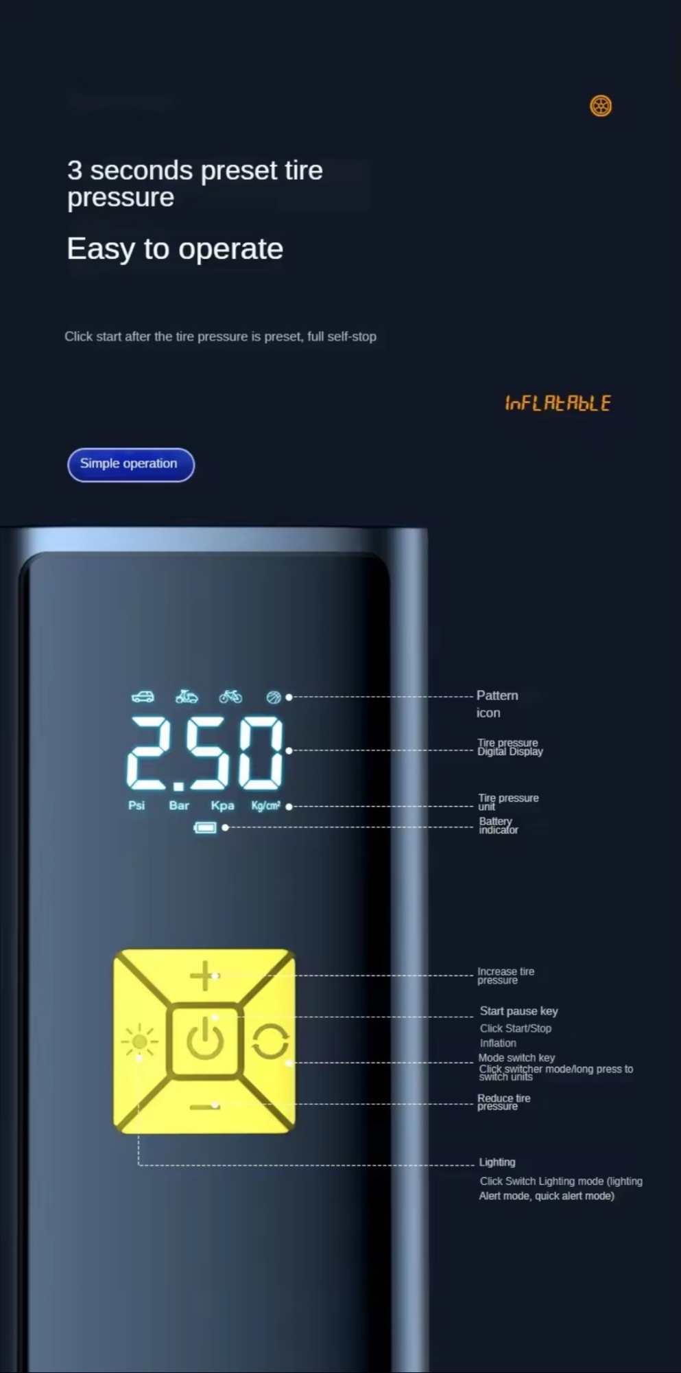 차량용  타이어 공기압 주입기 강력한 에어펌프  | 데얼스 아웃도어 전문 플랫폼