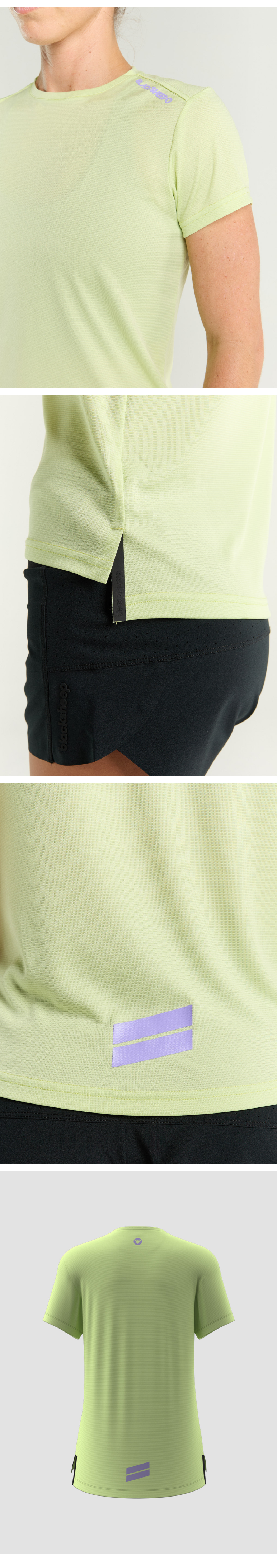 10-1 Women's Dry SS Tee - Shadow Lime - 제품 사진2.png