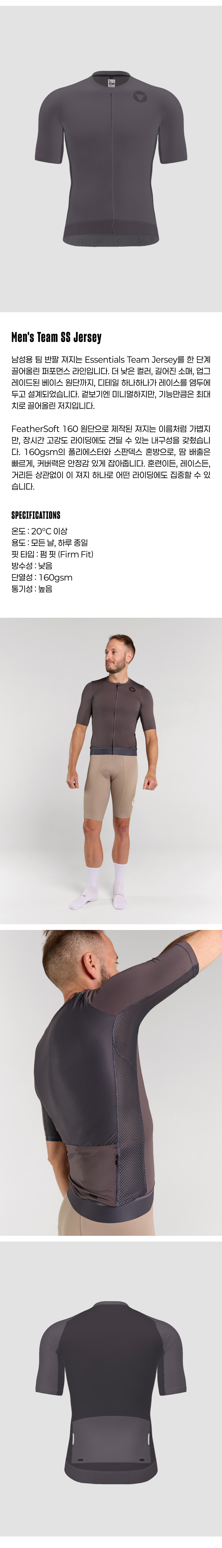 1-4 Men's Team SS Jersey - Black - 제품 사진.png