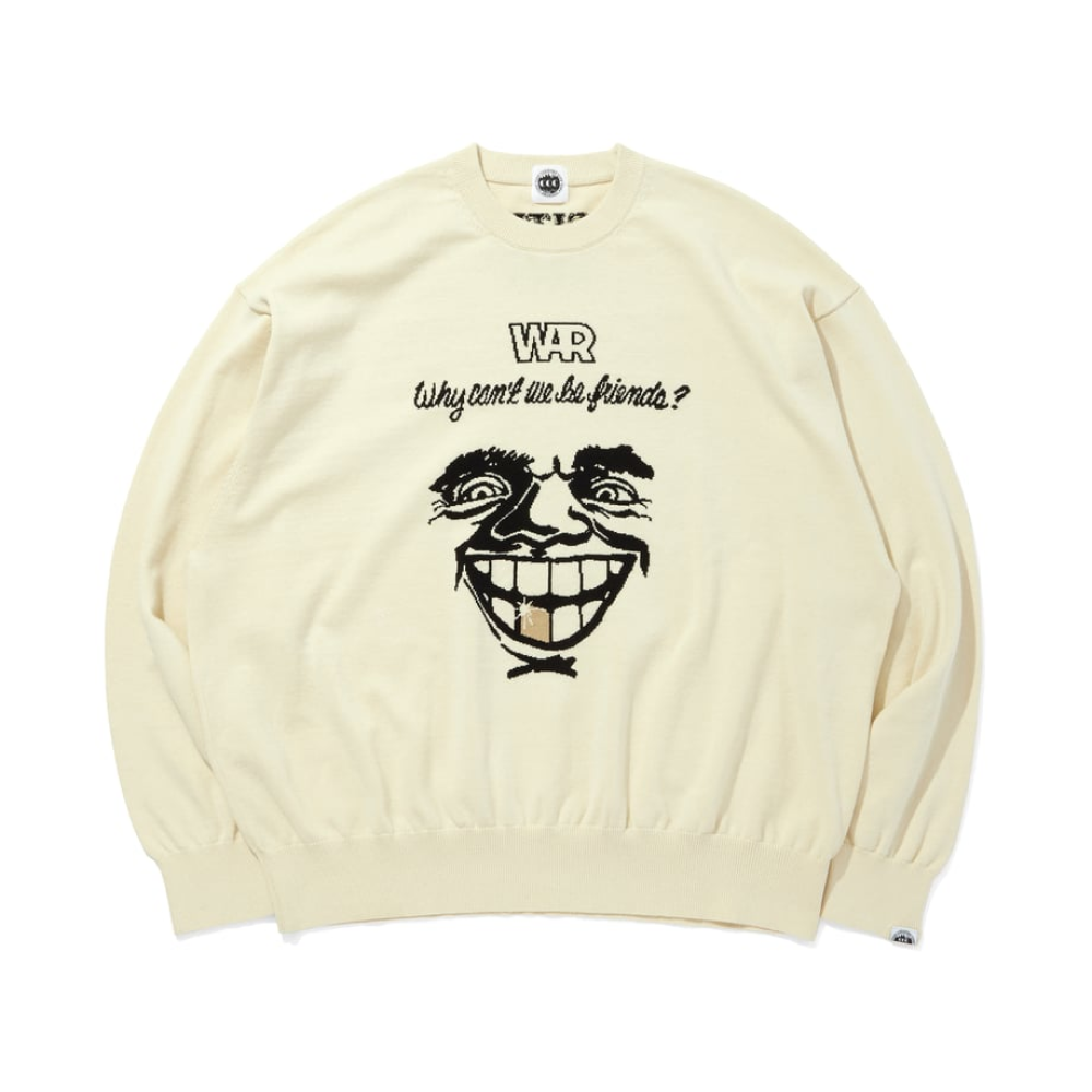 시티 컨트리 시티 x 워 인타르시아 니트 와이 캔트 위 비 프렌즈? 아이보리 공용 | 데얼스 아웃도어 전문 플랫폼