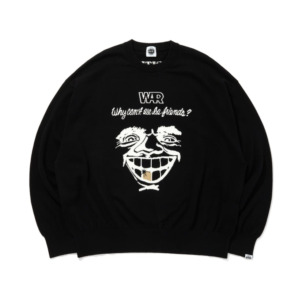 시티 컨트리 시티 x 워 인타르시아 니트 와이 캔트 위 비 프렌즈? 블랙 공용 | 데얼스 아웃도어 전문 플랫폼