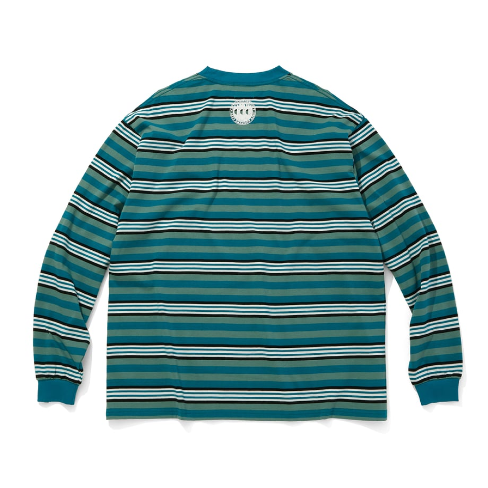 시티 컨트리 시티 엠브로이더드 로고 멀티 보더 긴팔 티셔츠 그린 x 화이트 공용 | 데얼스 아웃도어 전문 플랫폼