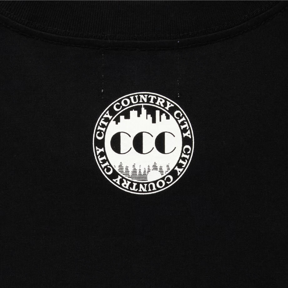 시티 컨트리 시티 x 워 코튼 반팔 티셔츠 망키 블랙 x 화이트 공용 | 데얼스 아웃도어 전문 플랫폼
