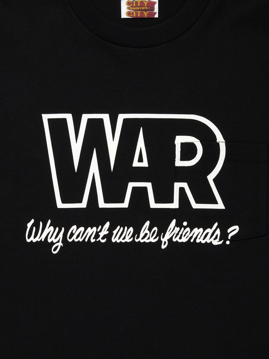 시티 컨트리 시티 x 워 코튼 포켓 반팔 티셔츠 와이 캔트 위 비 프렌즈? 001 블랙 공용 | 데얼스 아웃도어 전문 플랫폼