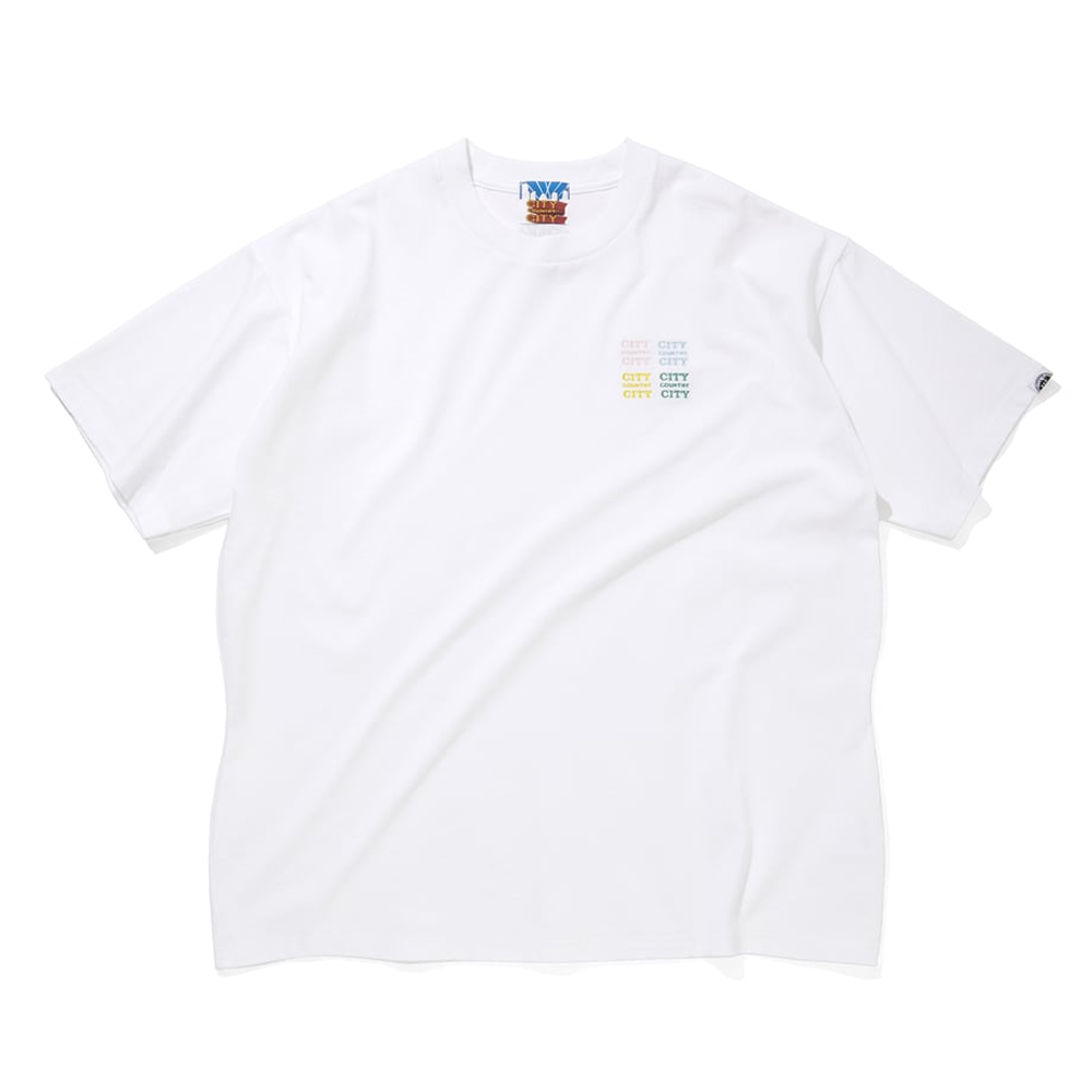 시티 컨트리 시티 엠브로이더드 로고 코튼 티셔츠 CCCC 화이트 공용 | 데얼스 아웃도어 전문 플랫폼
