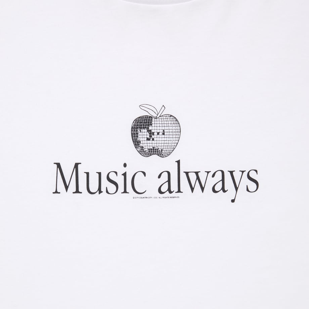 시티 컨트리 시티 코튼 반팔 티셔츠 뮤직 올웨이즈 화이트 공용 | 데얼스 아웃도어 전문 플랫폼