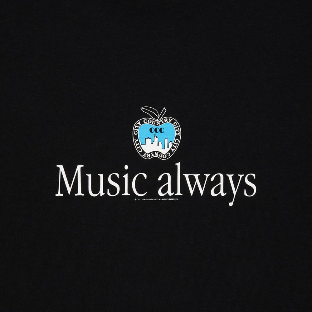 시티 컨트리 시티 코튼 반팔 티셔츠 뮤직 올웨이즈 블랙 공용 | 데얼스 아웃도어 전문 플랫폼