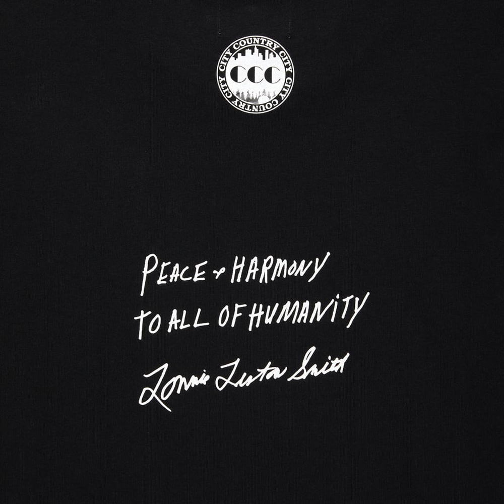 시티 컨트리 시티 x 로니 리스턴 스미스 코튼 티셔츠 송 포 더 칠드런 블랙 공용 | 데얼스 아웃도어 전문 플랫폼