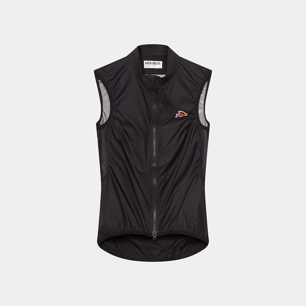 카페 드 사이클리스트 에디트 클래식 질넷 바람막이 조끼 블랙 여성 | 데얼스 아웃도어 전문 플랫폼