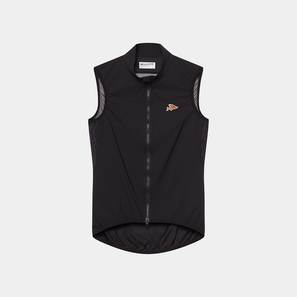 카페 드 사이클리스트 에디트 클래식 질넷 바람막이 조끼 블랙 남성 | 데얼스 아웃도어 전문 플랫폼