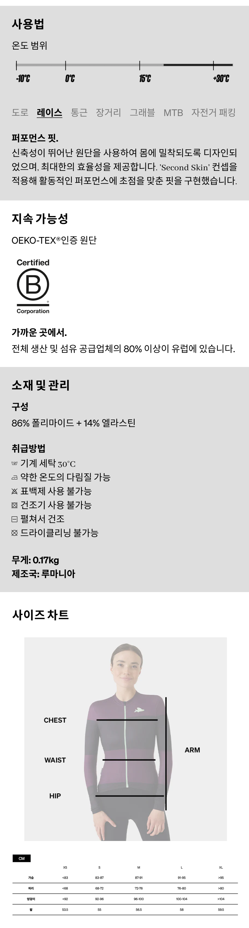 여성용 사이클링 져지 - 에멜린 - 알파인 그린 - 상세 정보.png