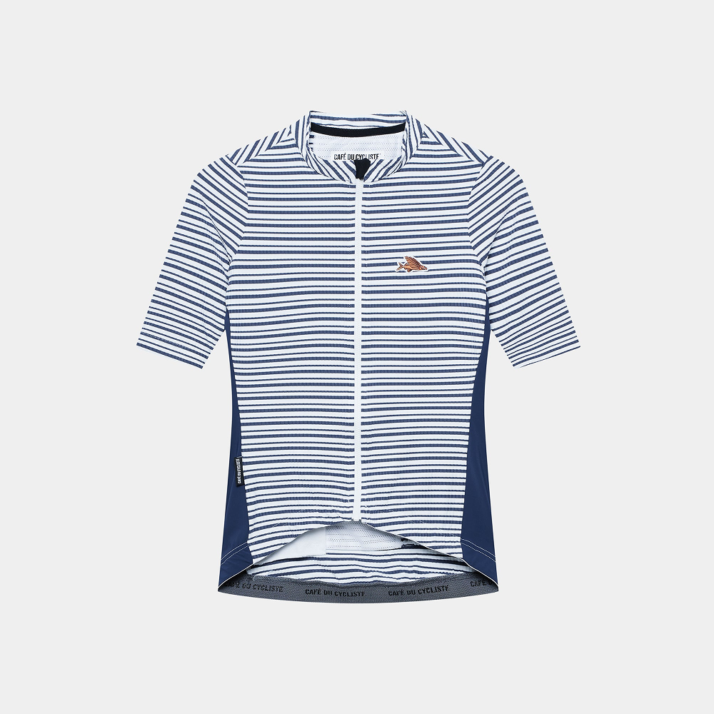 카페 드 사이클리스트 로미 클래식 반팔 져지 화이트 네이비 여성 | 데얼스 아웃도어 전문 플랫폼