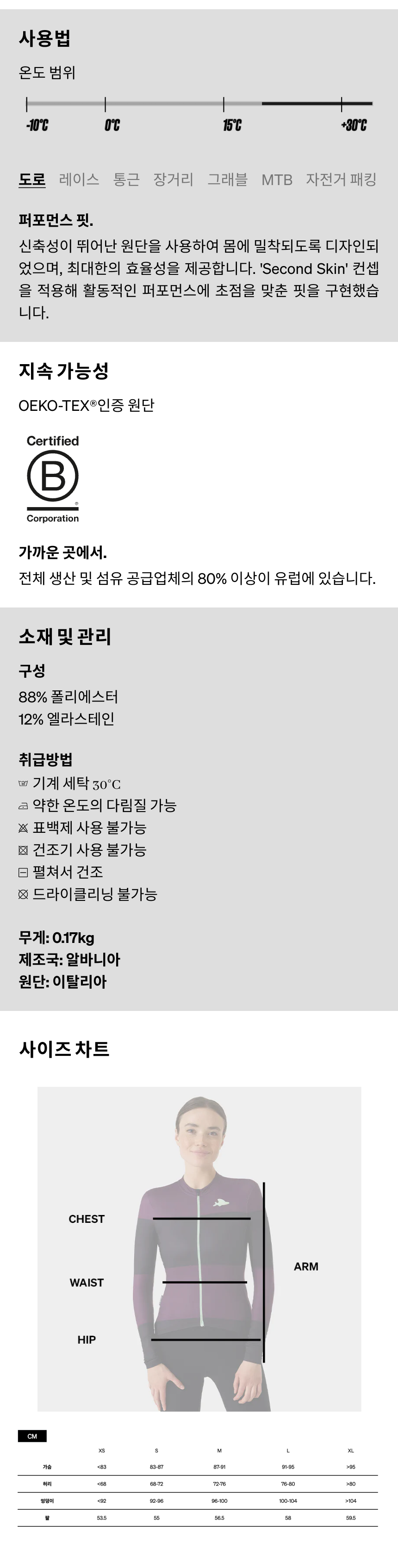 여성용 사이클링 져지 - 로미 - 상세 정보.png