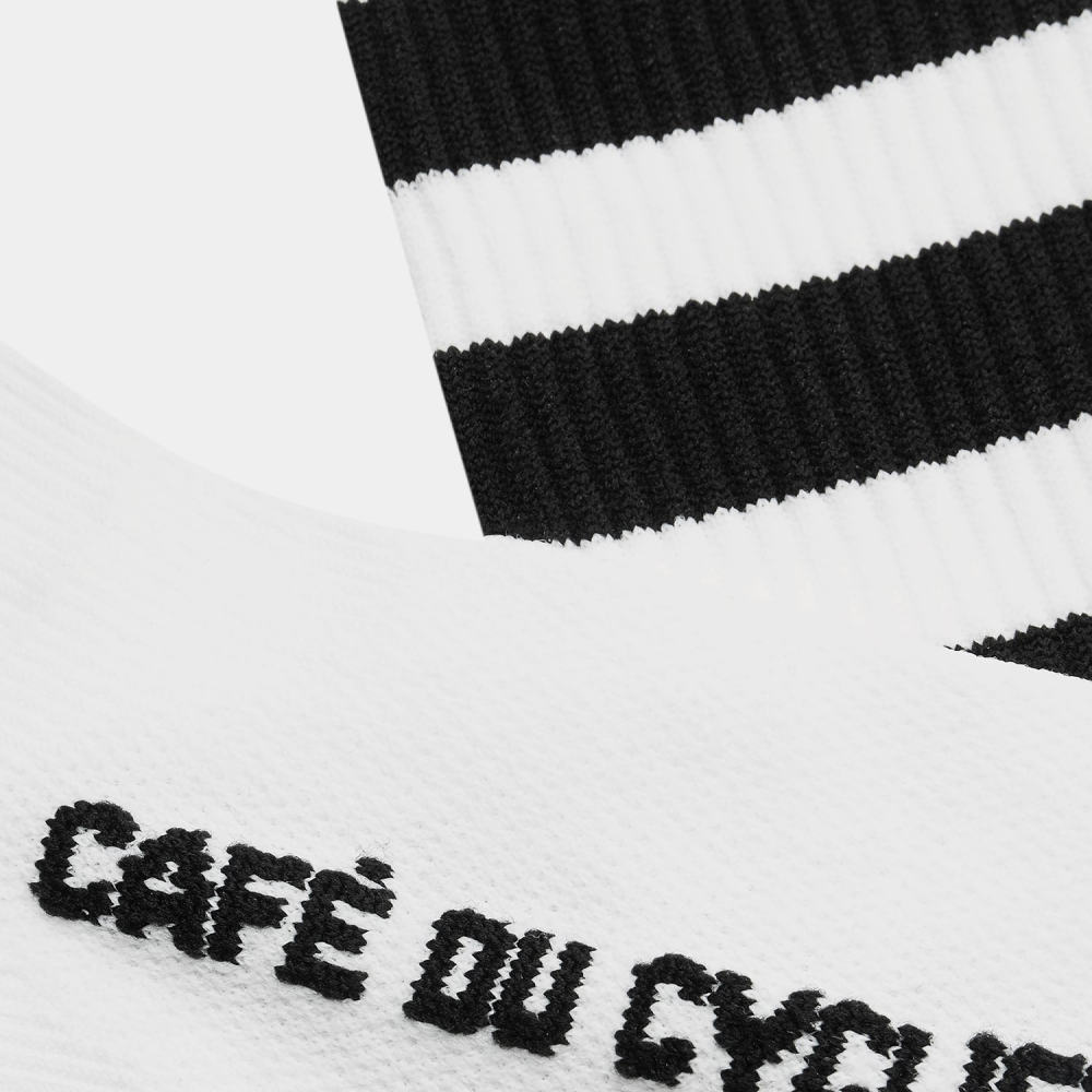 카페 드 사이클리스트 스케이트 클래식 삭스 양말 블랙 온 화이트 공용 | 데얼스 아웃도어 전문 플랫폼