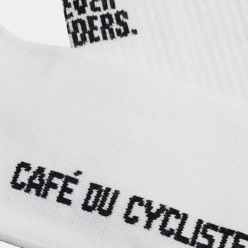 카페 드 사이클리스트 모토 아웃랜드 삭스 양말 블랙 온 화이트 공용 | 데얼스 아웃도어 전문 플랫폼