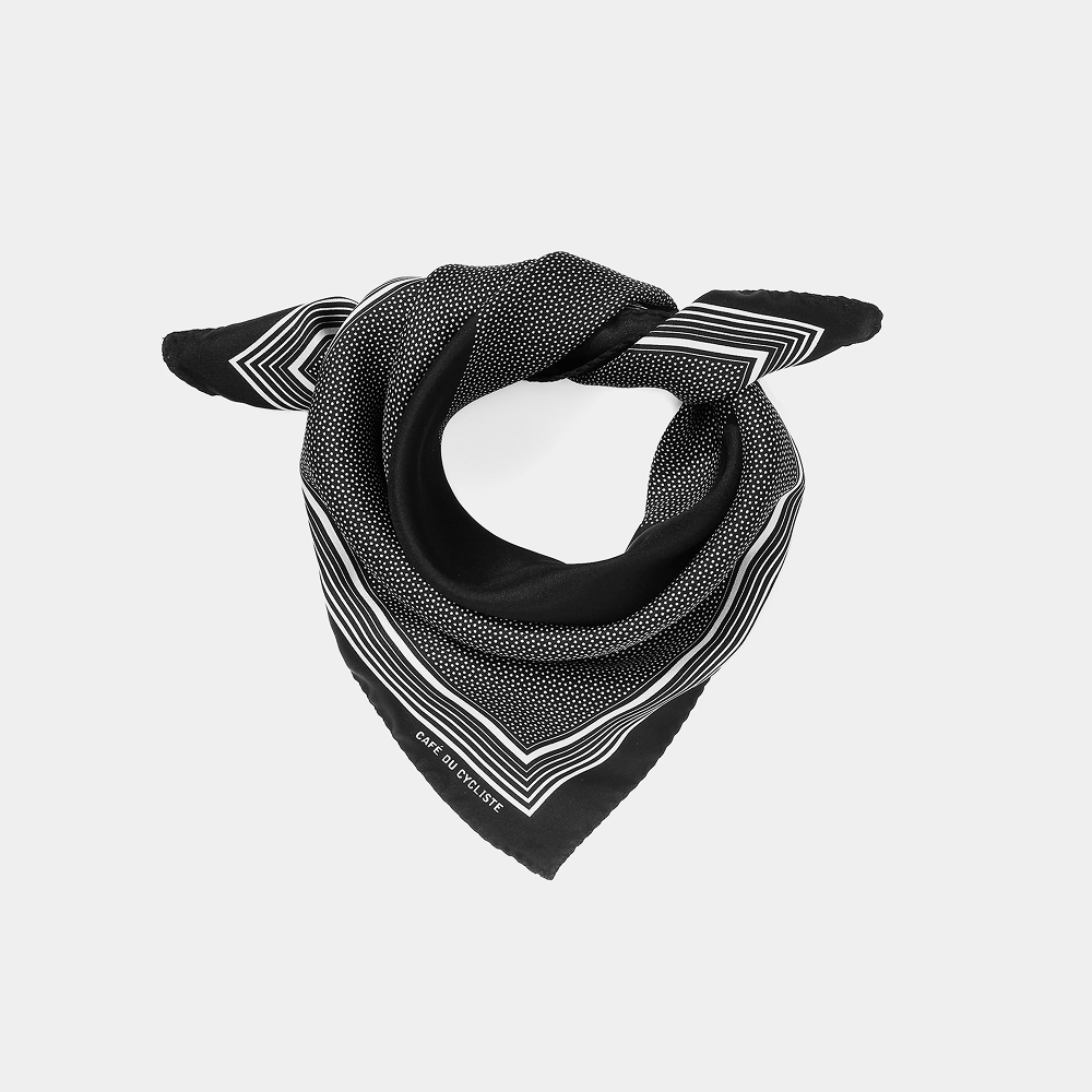 카페 드 사이클리스트 실크 스카프 클래식 블랙 공용 | 데얼스 아웃도어 전문 플랫폼