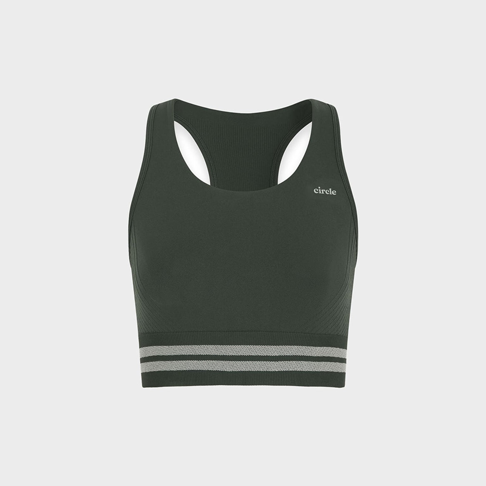 써클 에센셜 킵 더 플로우 심리스 스포츠브라 포레스트 그린 여성 | 데얼스 아웃도어 전문 플랫폼