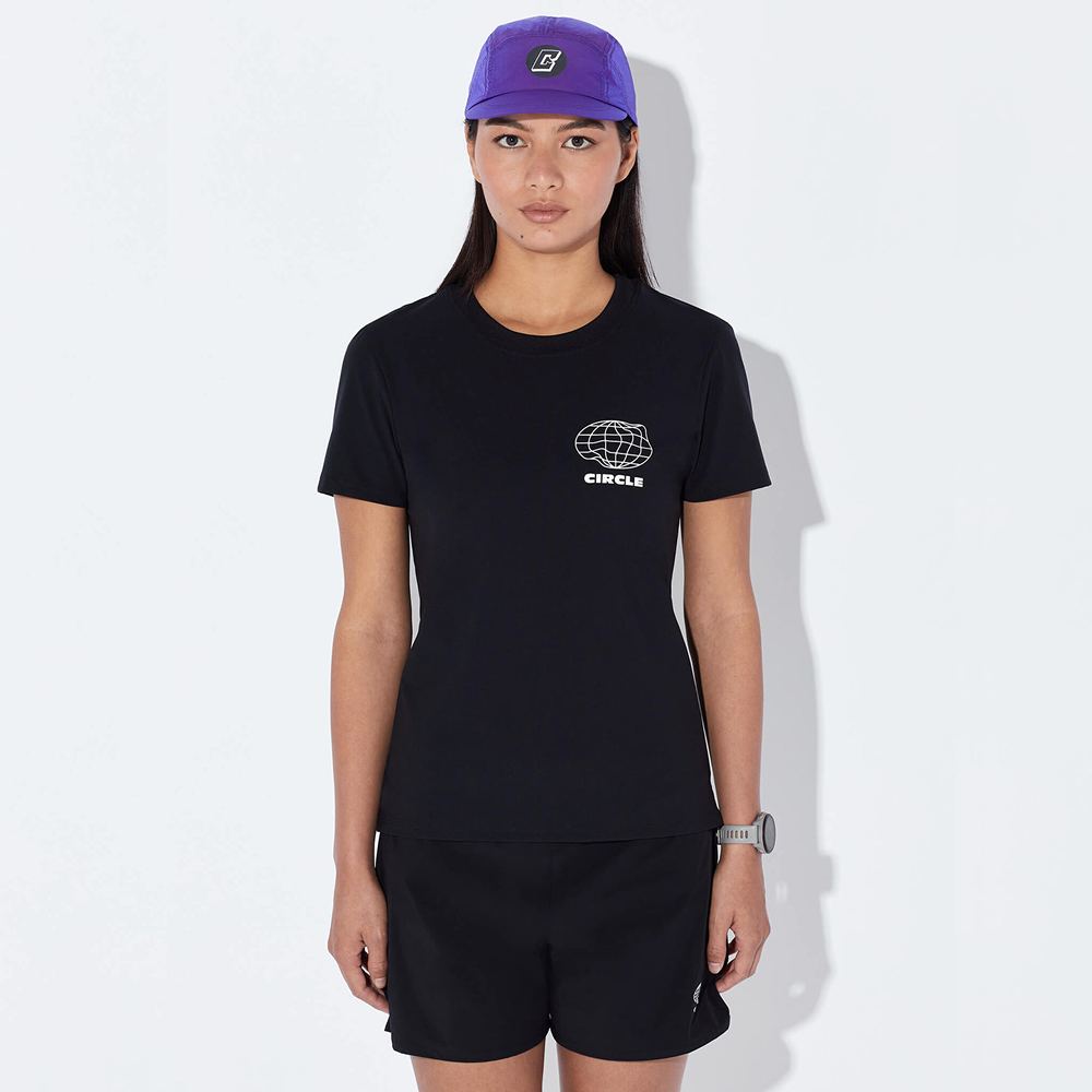 써클 에센셜 애슬레틱 테크니컬 반팔 티셔츠 블랙 여성 | 데얼스 아웃도어 전문 플랫폼