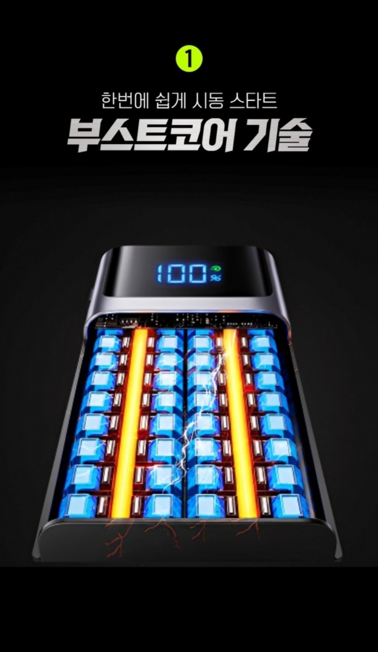 부스트 점프 스타터 자동차 차량 휴대용 보조 배터리 충전 오토바이차량용 점프스타터 스마트 안전점프선새제품 미사용제품입니다 스마트 센서 역전류 방지초보자를 위한 안전클립으로 과방전  | 데얼스 아웃도어 전문 플랫폼