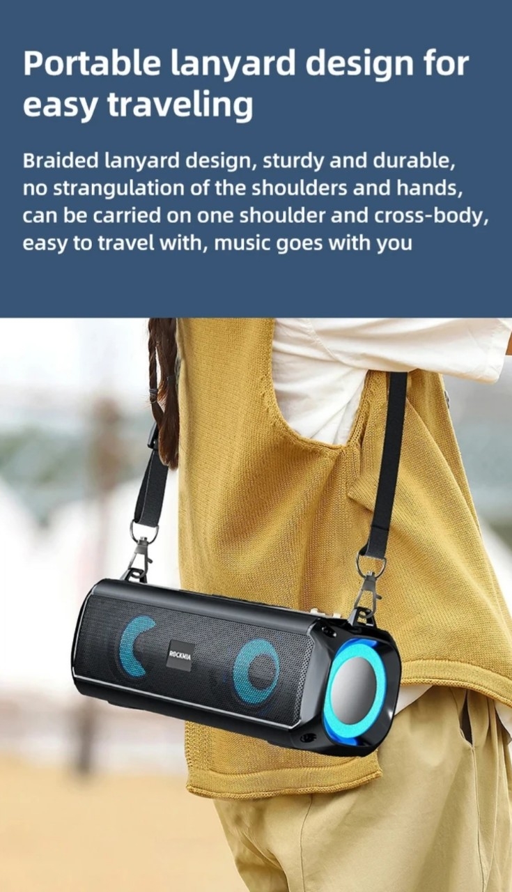 Rockmi RGB LED 스피커 팝니다. 무선 연결이 가능하고, 숄더 스트랩이 있어서 휴대하기 용이합니다. RGB LED가 장착되어 시각적인 효과도 뛰어납니다. 문의 없으시면 바로 안전결제해주시면 됩니다!Roc | 데얼스 아웃도어 전문 플랫폼