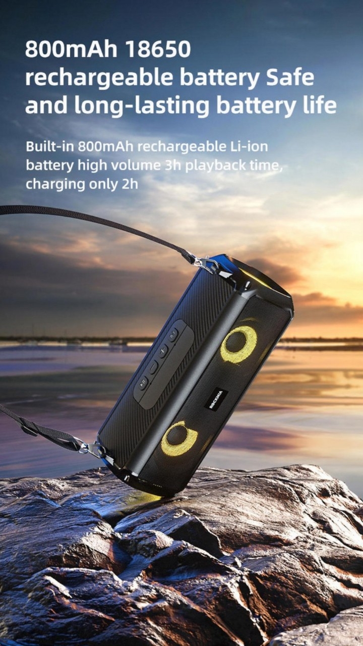 Rockmi RGB LED 스피커 팝니다. 무선 연결이 가능하고, 숄더 스트랩이 있어서 휴대하기 용이합니다. RGB LED가 장착되어 시각적인 효과도 뛰어납니다. 문의 없으시면 바로 안전결제해주시면 됩니다!Roc | 데얼스 아웃도어 전문 플랫폼