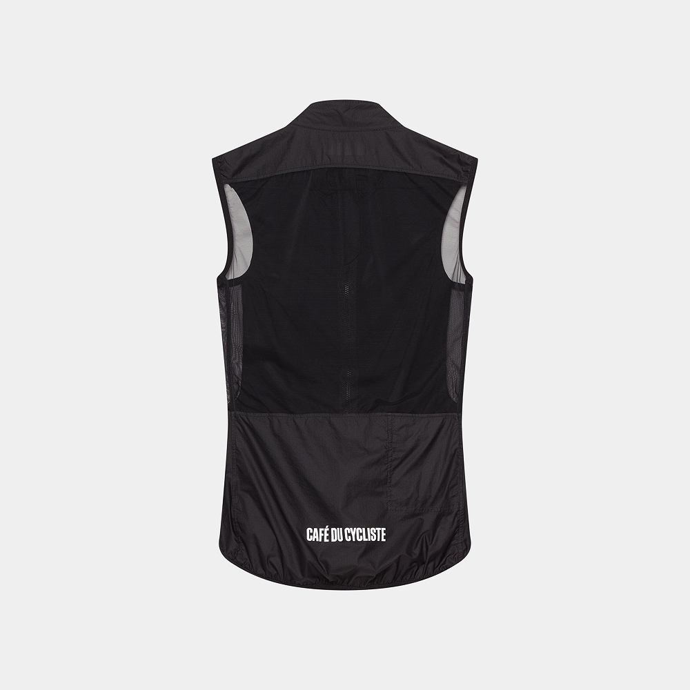 카페 드 사이클리스트 에디트 클래식 질넷 바람막이 조끼 블랙 여성 | 데얼스 아웃도어 전문 플랫폼