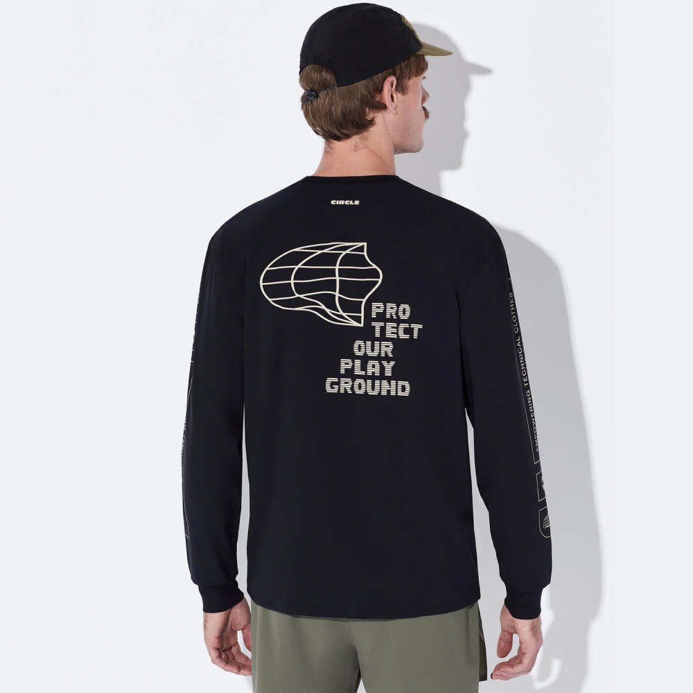 써클 에센셜 필굿 POP 긴팔 티셔츠 오닉스 블랙 공용 | 데얼스 아웃도어 전문 플랫폼
