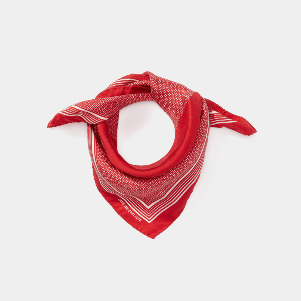 카페 드 사이클리스트 실크 스카프 클래식 레드 공용 | 데얼스 아웃도어 전문 플랫폼