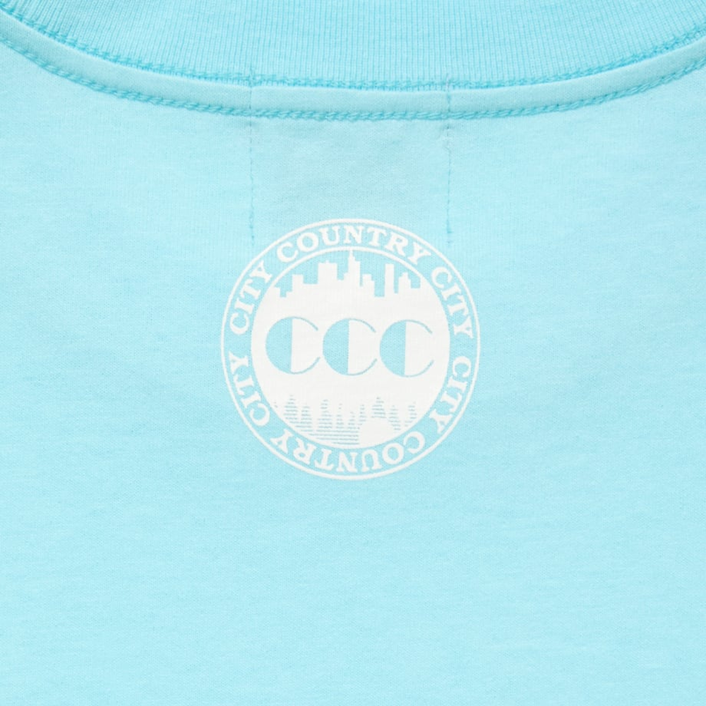 시티 컨트리 시티 엠브로이더드 로고 코튼 티셔츠 CCCC 블루 공용 | 데얼스 아웃도어 전문 플랫폼