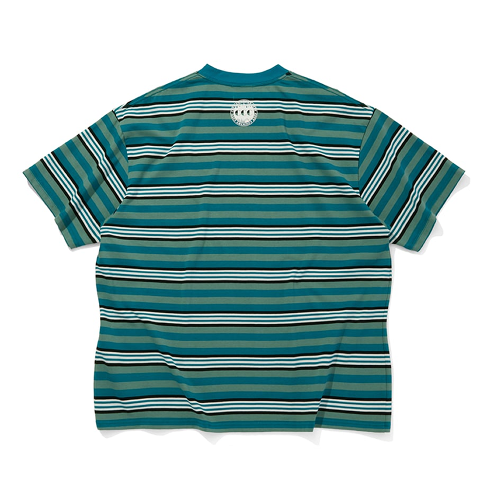 시티 컨트리 시티 엠브로이더드 로고 멀티 보더 반팔 티셔츠 그린 x 화이트 공용 | 데얼스 아웃도어 전문 플랫폼