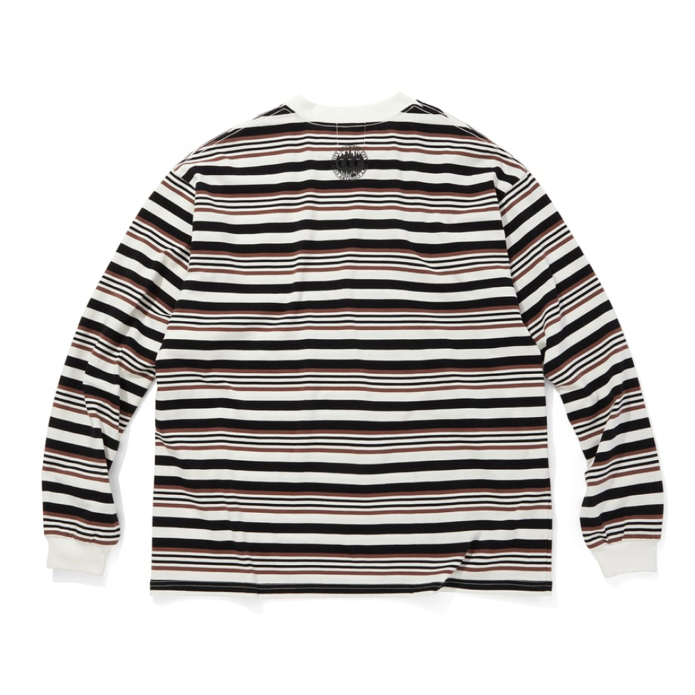 시티 컨트리 시티 엠브로이더드 로고 멀티 보더 긴팔 티셔츠 브라운 x 화이트 공용 | 데얼스 아웃도어 전문 플랫폼