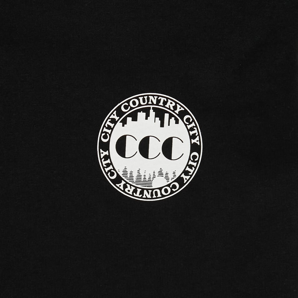 시티 컨트리 시티 엠브로이더드 로고 코튼 티셔츠 CCCC 블랙 공용 | 데얼스 아웃도어 전문 플랫폼