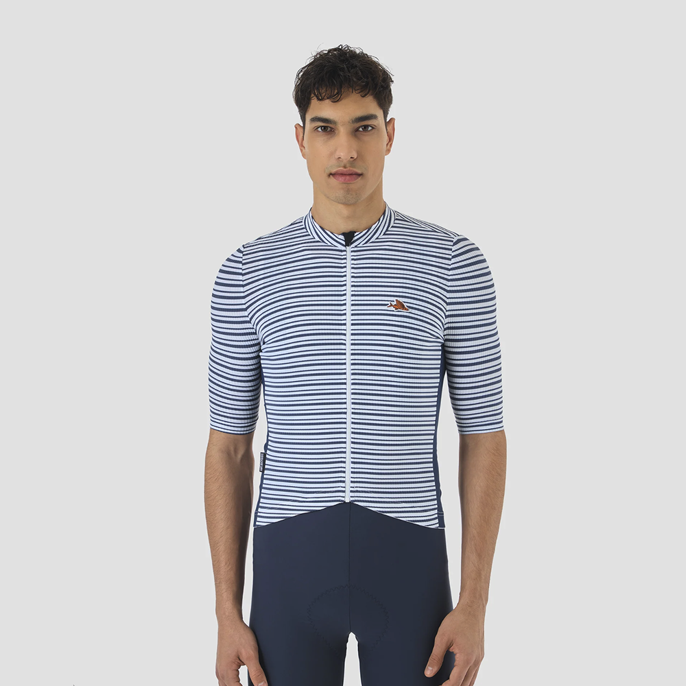 카페 드 사이클리스트 로미 클래식 반팔 져지 화이트 네이비 남성 | 데얼스 아웃도어 전문 플랫폼
