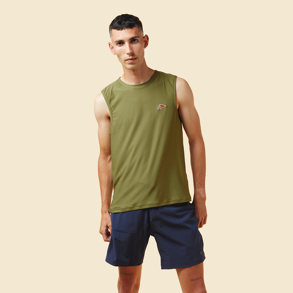 카페 드 사이클리스트 알릭스 액티브 민소매 카키 남성 | 데얼스 아웃도어 전문 플랫폼