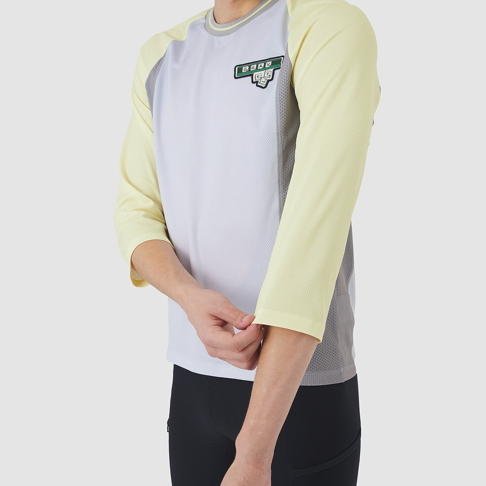 카페 드 사이클리스트 바바라 아웃랜드 반팔 져지 스크래블 나폴리 옐로우 그레이 남성 | 데얼스 아웃도어 전문 플랫폼