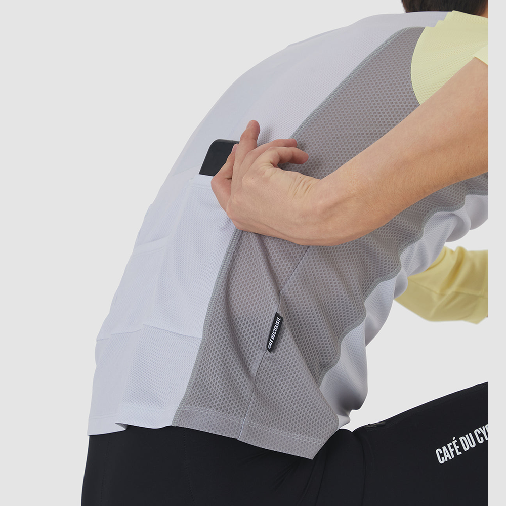 카페 드 사이클리스트 바바라 아웃랜드 반팔 져지 스크래블 나폴리 옐로우 그레이 남성 | 데얼스 아웃도어 전문 플랫폼