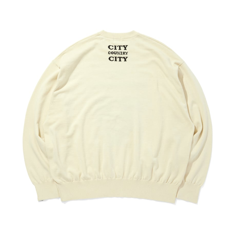 시티 컨트리 시티 x 워 인타르시아 니트 와이 캔트 위 비 프렌즈? 아이보리 공용 | 데얼스 아웃도어 전문 플랫폼