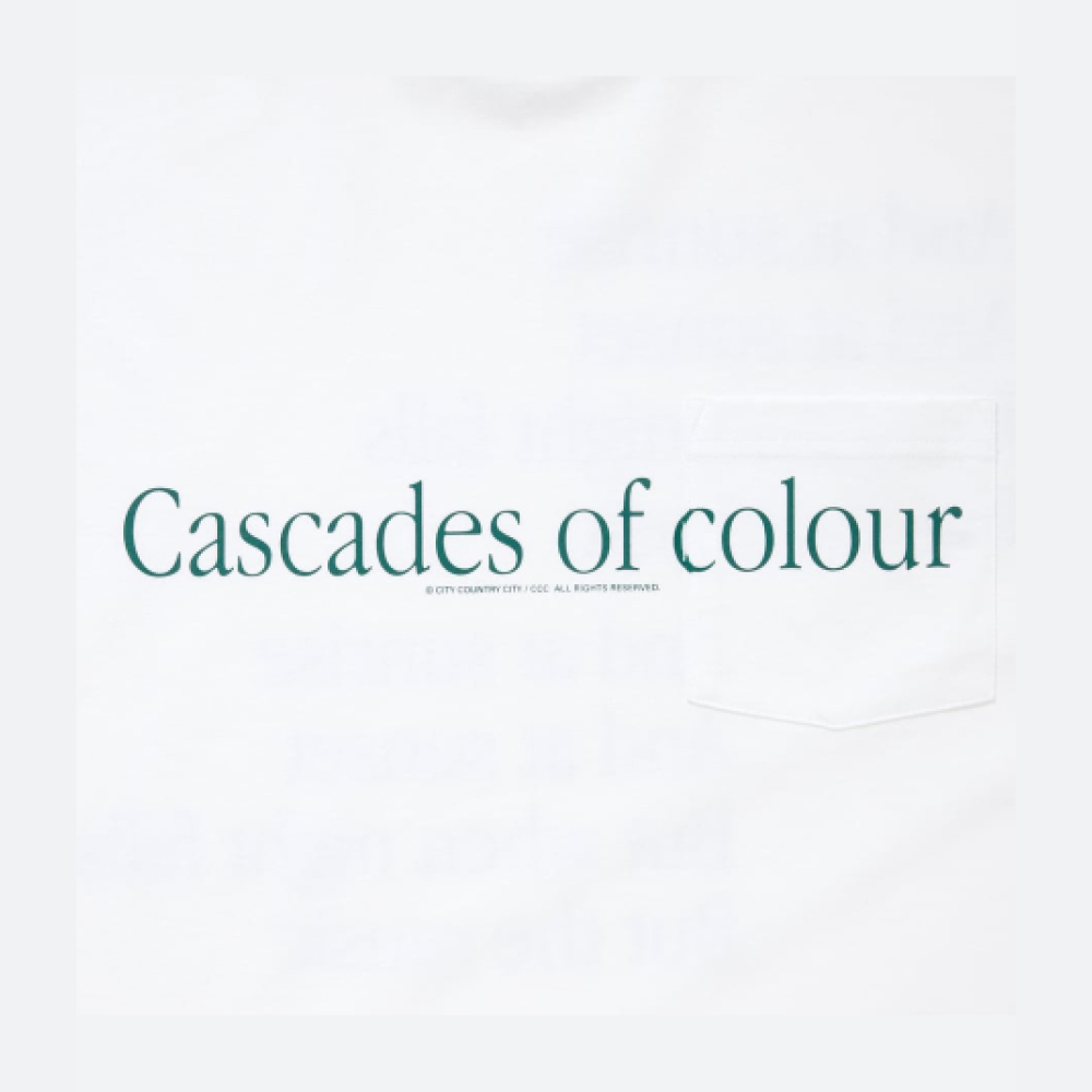 시티 컨트리 시티 코튼 포켓 반팔 티셔츠 캐스케이즈 오브 컬러 화이트 공용 | 데얼스 아웃도어 전문 플랫폼