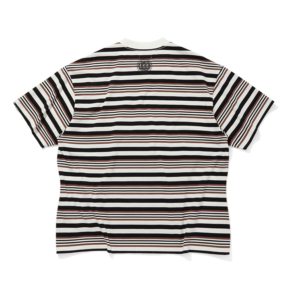 시티 컨트리 시티 엠브로이더드 로고 멀티 보더 반팔 티셔츠 브라운 x 화이트 공용 | 데얼스 아웃도어 전문 플랫폼