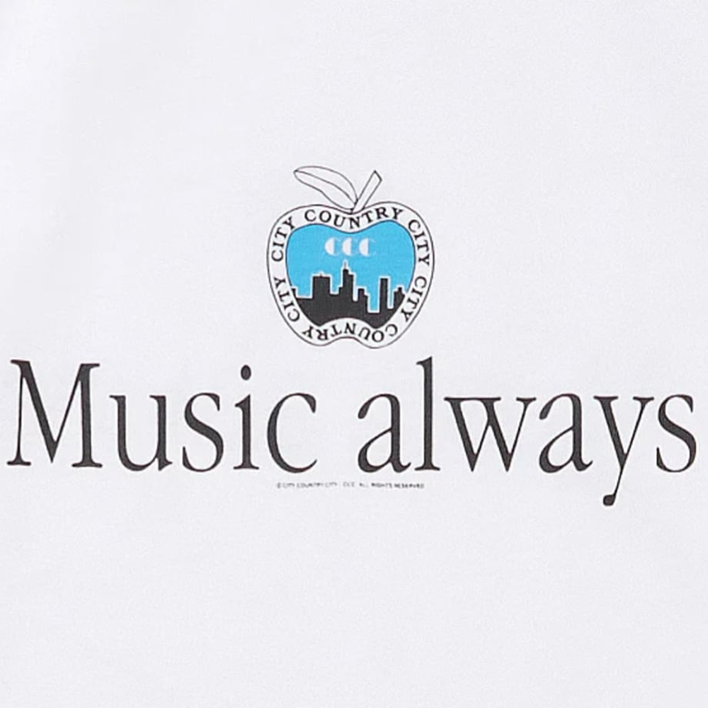 시티 컨트리 시티 코튼 반팔 티셔츠 뮤직 올웨이즈 화이트 공용 | 데얼스 아웃도어 전문 플랫폼